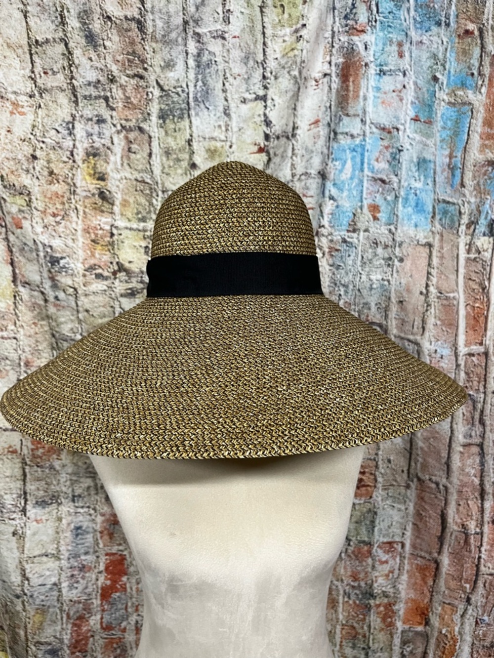 Daniele Meucci Women Sun Hat One Size Paper Straw with Ribbon